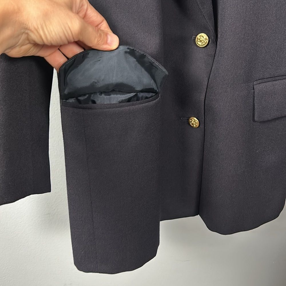 Marks & Spencer Dark Navy 100% Wool Single Breasted Blazer EUR 38 petite fit - Picture 8 of 16